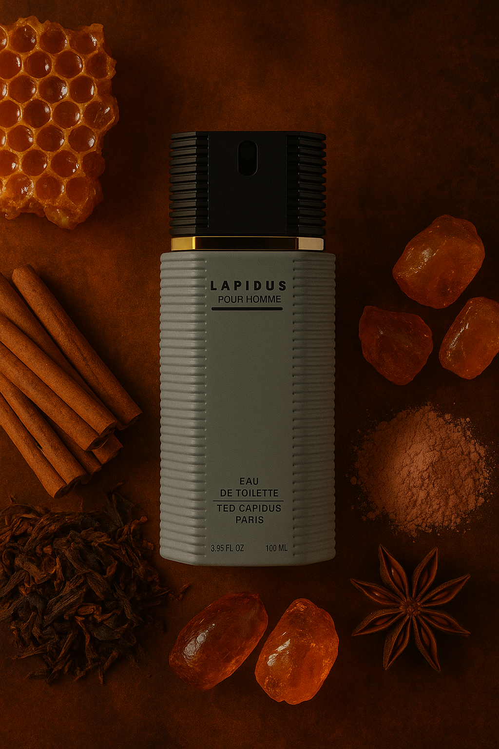 Ted Lapidus Lapidus Gris Eau de Toilette Homme Élégante, Parfum Boisé Aromatique Durable